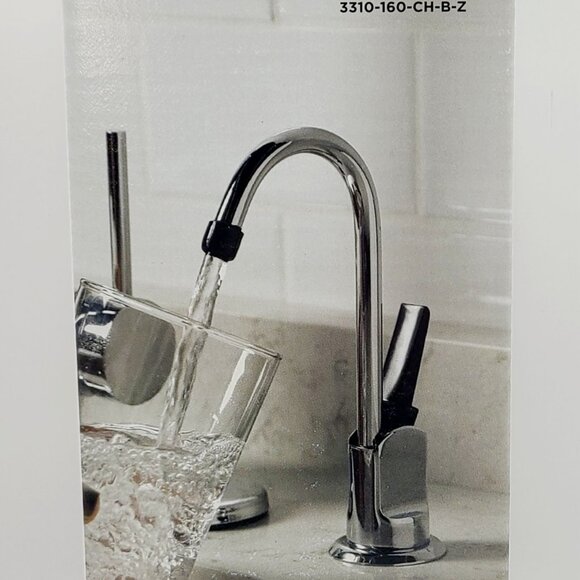 Homewerks Chrome Drinking Water Faucet High Arc Spout 1-Hole Installation NEW - Picture 1 of 8